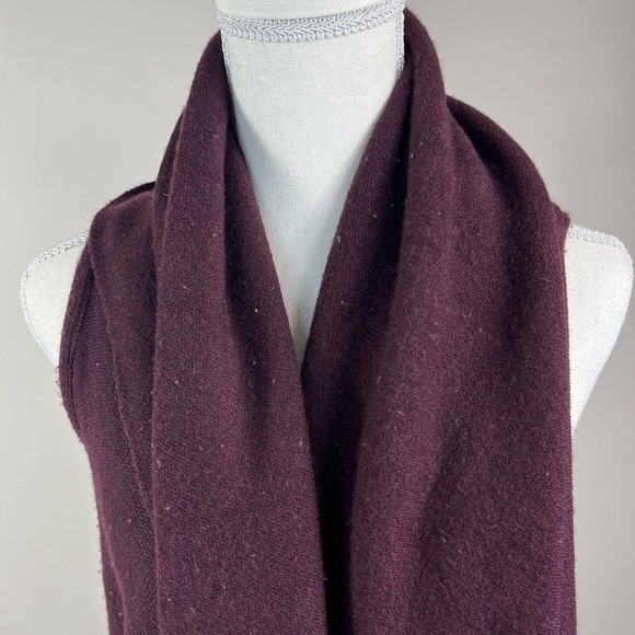 Unbranded Plum Purple Waterfall Shawl Vest Cardigan One Size Reversible - Picture 10 of 14